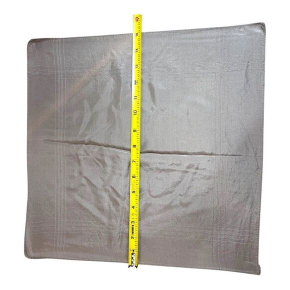 Elegant Beige Silk Scarf Made In Macclesfield England Pocket Handkerchief VTG - Picture 3 of 6